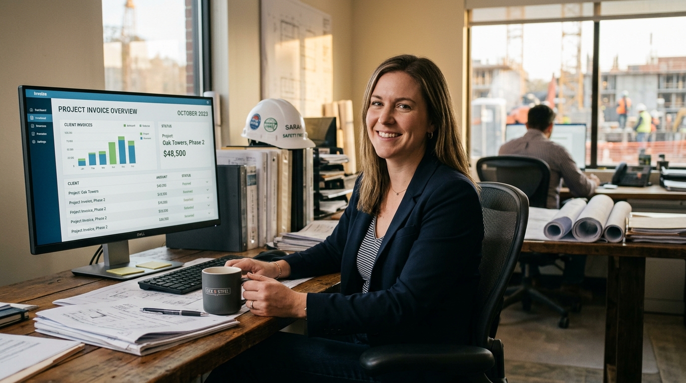 Construction AP manager using SupplierSift dashboard